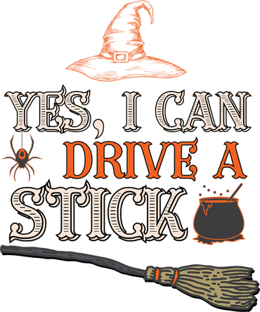 Yes I Can Drive A Stick Funny Witch Halloween Costume Vintage Design Gift Kids Long Sleeve Shirt