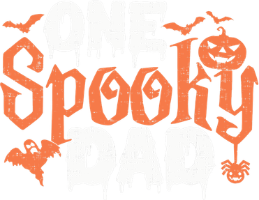 One Spooky Dad Funny Halloween Gifts For Daddy / Father Kids T-Shirt