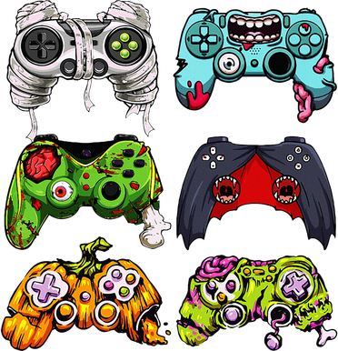 Skeleton Zombie Gaming Controllers Halloween Gamer Toddler T-Shirt