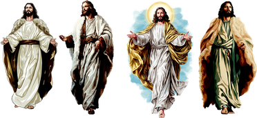 Quad Jesus Art Kids Sweatshirt