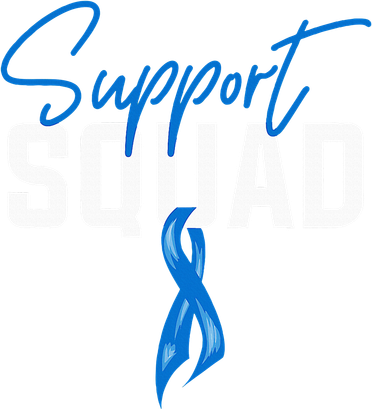 Colon Cancer Awareness Support Squad Blue Ribbon Hoodie