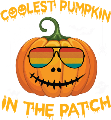 Coolest Pumpkin In The Patch Funny Pumpkin Sunglasses Gift T-Shirt