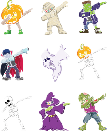 Dabbing Skeleton Monsters Ghost Funny Lazy Creepy Halloween Great Gift Toddler T-Shirt