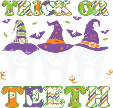 Funny Trick Or Teeth Dental Halloween Gift Kids T-Shirt
