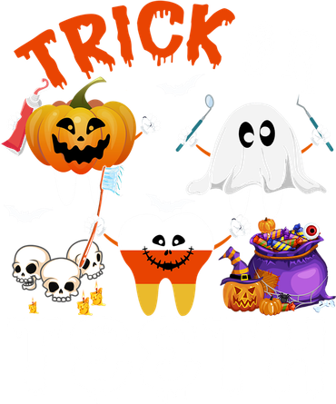 Trick Or Teeth Treating Candy Pumpkin Boo Tooth Dental Squad Cool Gift Pajama Set