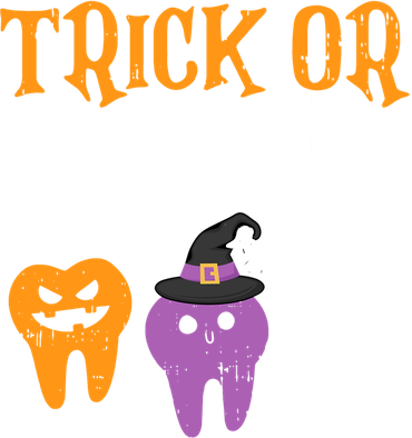 Trick Or Teeth Funny Dental Halloween Treat Dentist Gift Kids T-Shirt