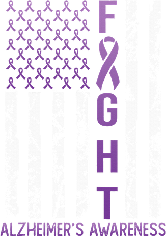 Alzheimers Awareness Month Day USA Flag Ribbon Purple Tumbler