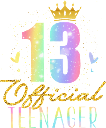 13 Teenager Crown 13 Year Old Tie Dye 13th Birthday Women's Hoodie