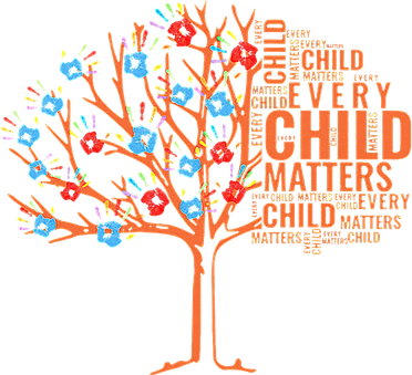 Every Child In Matters Tree Orange Day Button