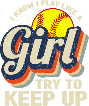Retro I Know I Play Like A Girl Try To Keep Up Softball Coaster