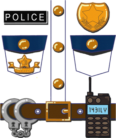 Policeman Costume Funny Halloween Police Officer Beanie