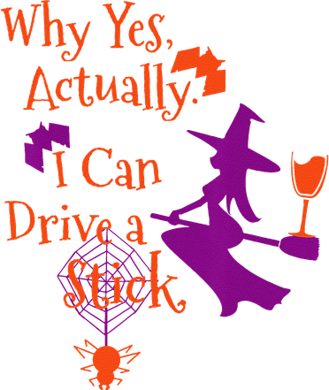 Why Yes Actually I Can Drive A Stick Funny Halloween Witch Baby Bodysuit