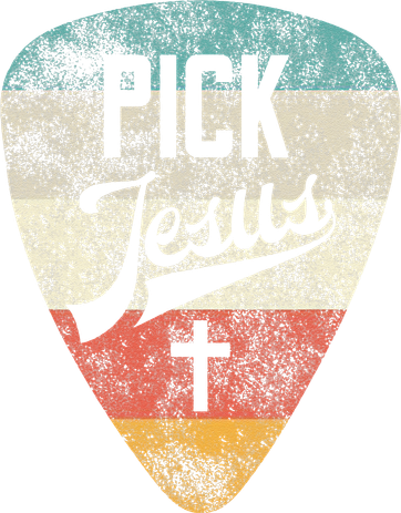 Pick Jesus Christian Music Pastor Guitar Retro Vintage Kids Hoodie