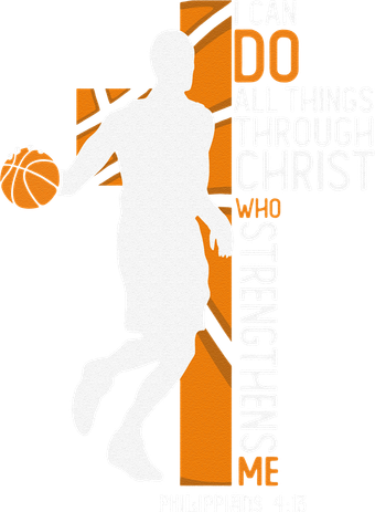 Christian Basketball Cross I Can Do All Things Through Jesus Polo