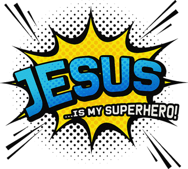 Christian Gift Jesus Is My Superhero Fun Comic Book Doddie Hoodie