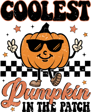 Coolest Pumpkin In The Patch Fall Vibes Retro Halloween Autumn Beanie
