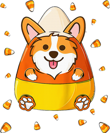 Cute Candy Corn Corgi Halloween Costume Toddler Hoodie