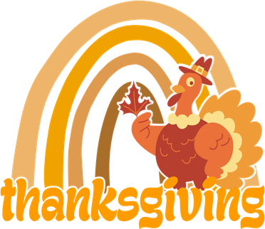 Thanksgiving Rainbow Turkey Holiday Cute Kids T-Shirt
