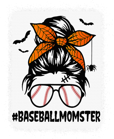 Spooky Baseball Mom Halloween Edition Button