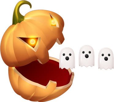 Funny Halloween Pumpkin Eating Ghost Baby Bodysuit