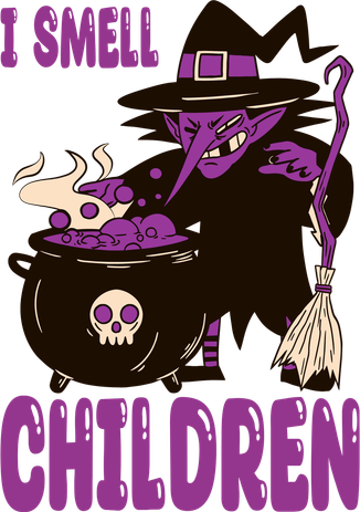 I Smell Children Funny Halloween Witch Santa Hat