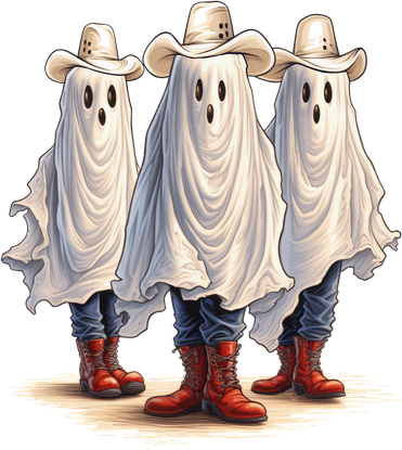 Three Cowboy Ghosts Baby Bodysuit
