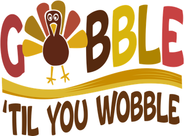 Gobble Til You Wobble Thanksgiving Funny Kids Hoodie