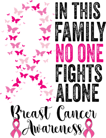 In This Family No One Fight Alone Breast Cancer Awareness Apron