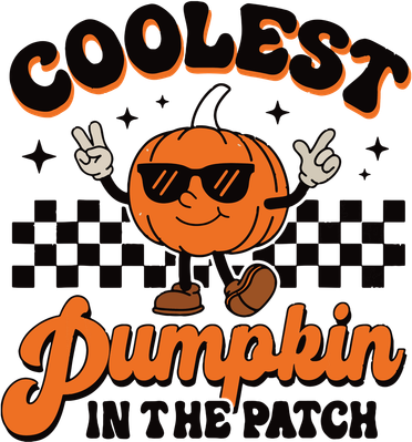 Groovy Coolest Pumpkin In The Patch Halloween For Boy Kids Kids T-Shirt
