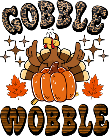 Gooble Wobble Turkey Thanksgiving Holiday Cheetah Golf Towel