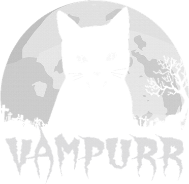 Halloween Black Cat Vampire With Full Moon Vampurr Pun Women's Sweatshirt