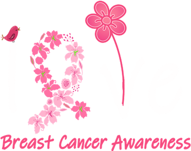 Love Breast Cancer Awareness Flower Ribbon Baby Bodysuit
