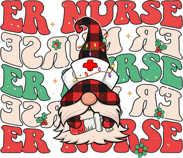 Groovy Emergency Room Nurse Christmas Gnome Or Er Nurse Cute Gift Mousepad