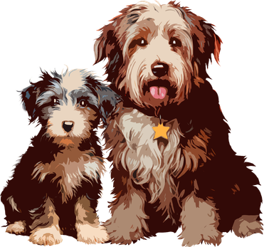 Two Bob Tail Dogs Kids Hoodie