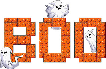 Halloween Master Builder Boo Ghost Building Blocks Bricks 11oz C Handle Ceramic Mug