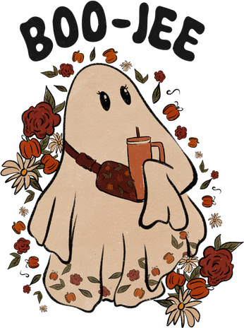 Boo Jee Fall Halloween Ghost Funny Button