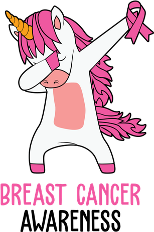 Breast Cancer Awareness Unicorn Ribbon Women's T-Shirt