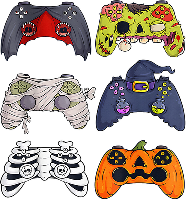 Halloween Skeleton Zombie Gaming Controllers Mummy Toddler T-Shirt
