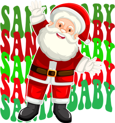 Santa Baby Retro Holiday Festive Cute Kids T-Shirt
