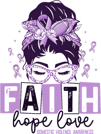 Believe Love Hope Purple Ribbon Domestic Violence Awareness Long Sleeve Shirt