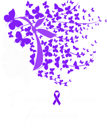 Domestic Violence Awareness Gifts Purple Butterflies Button