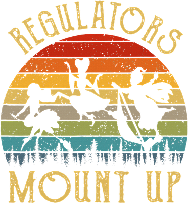 Vintage halloween Regulators Mount Up Witches Costume Button