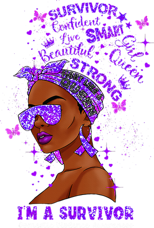 I'm A Survivor Domestic Violence Awareness Black Woman Polo