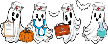 Cute Nurse Halloween Ghost Hat