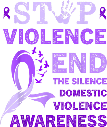 Family Domestic Violence Awareness Purple Ribbon Long Sleeve Shirt