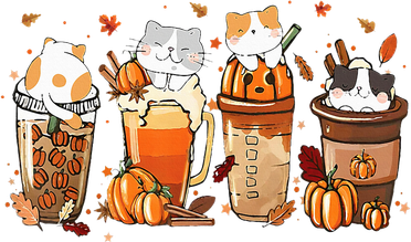 Pumpkin Spice Latte Costume For Cats Lover Cute Autumn Fall Women's Sweatshirt