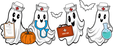 Nurse Halloween Ghost Festive Women's Sweatshirt