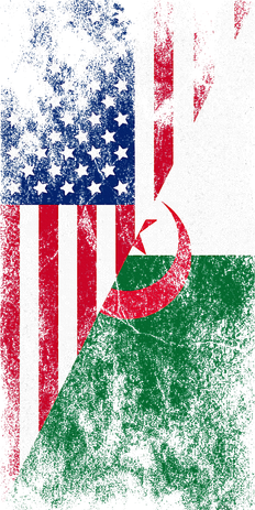 USA Algeria Flags United States of America Algerian Coaster