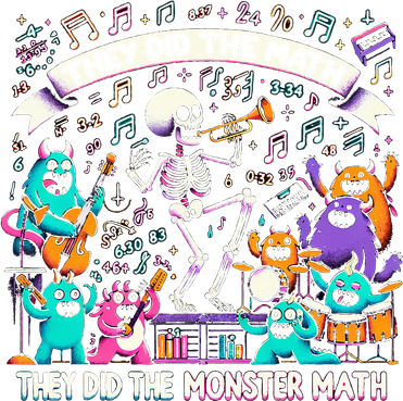 Skeleton Dancing They Did The Math They Did The Monster Math Women's T-Shirt