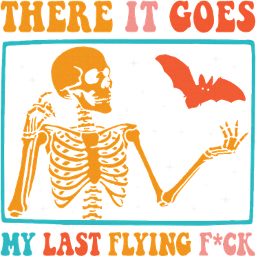 There It Goes My Last Flying F Skeletons Funny Halloween Kids T-Shirt